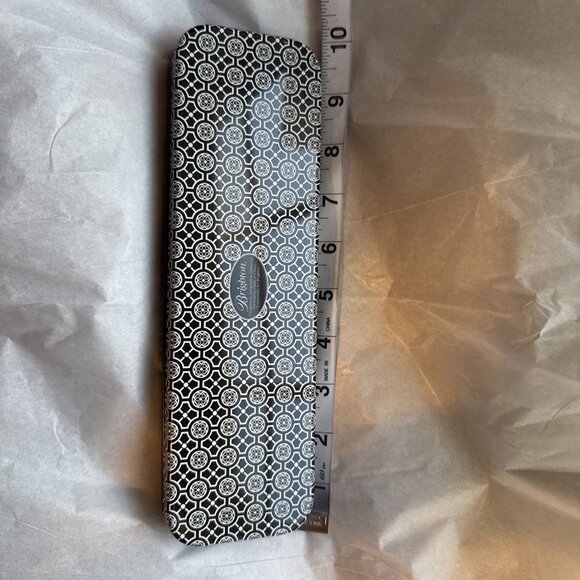 Brighton Jewelry Metal Tin Necklace Gift Box Paisley Black White EMPTY NEW - Picture 2 of 5